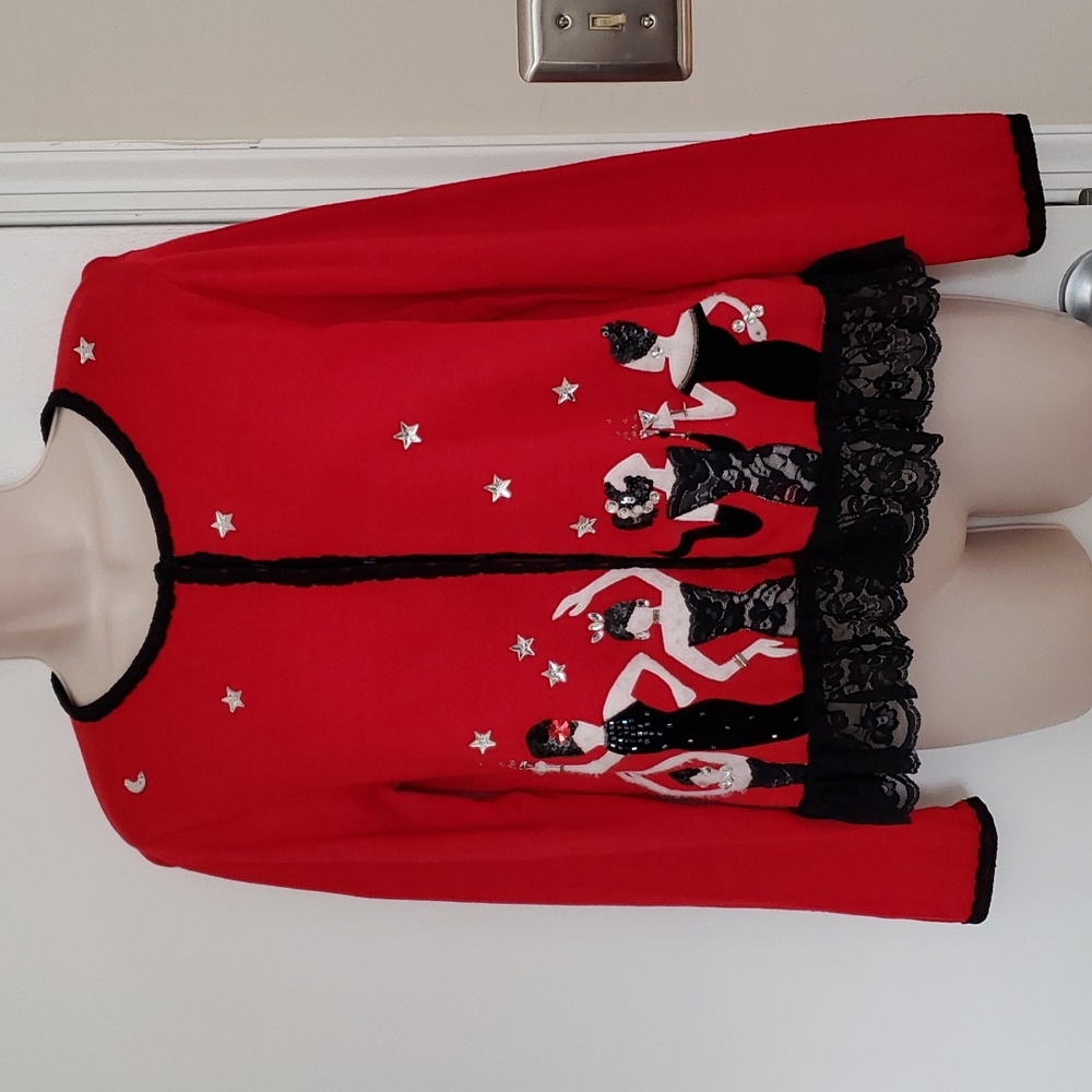 Vintage Christine Rotelli Cocktails & Orchestra Sweater Size S